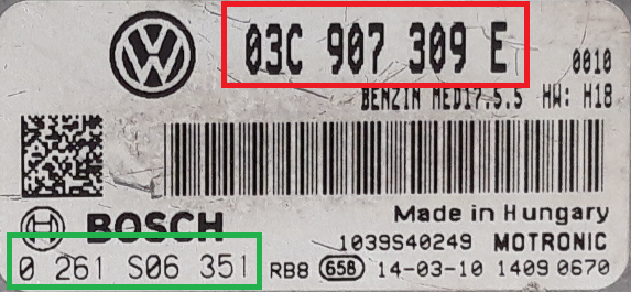Volkswagen - Golf 6 vanaf 2008 Motor ECU reparatie