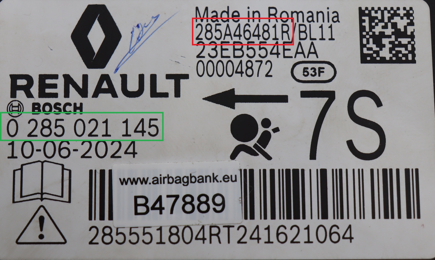 Renault - Kangoo 3 vanaf 2021 Airbagmodule reparatie