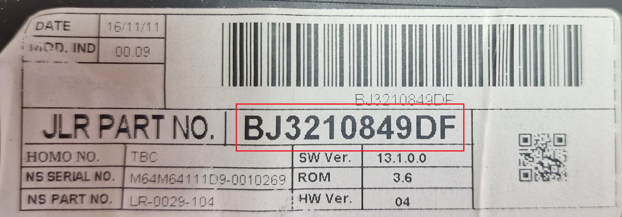 Benelli - Range Rover Evoque vanaf 2011 Tellerpaneel reparatie