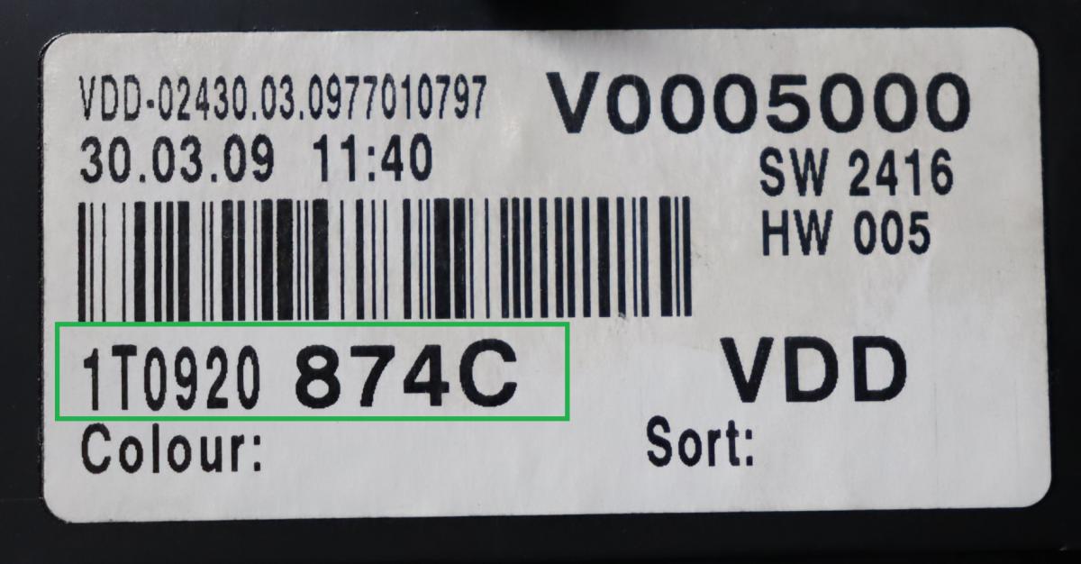 Volkswagen - Caddy 3 vanaf 2004 Tellerpaneel reparatie