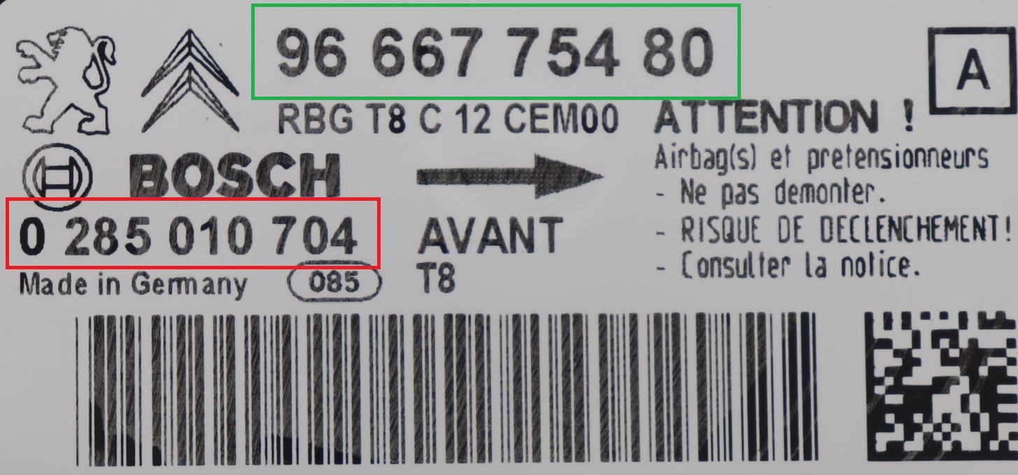 Peugeot - 5008 1e gen. vanaf 2009 Airbagmodule reparatie