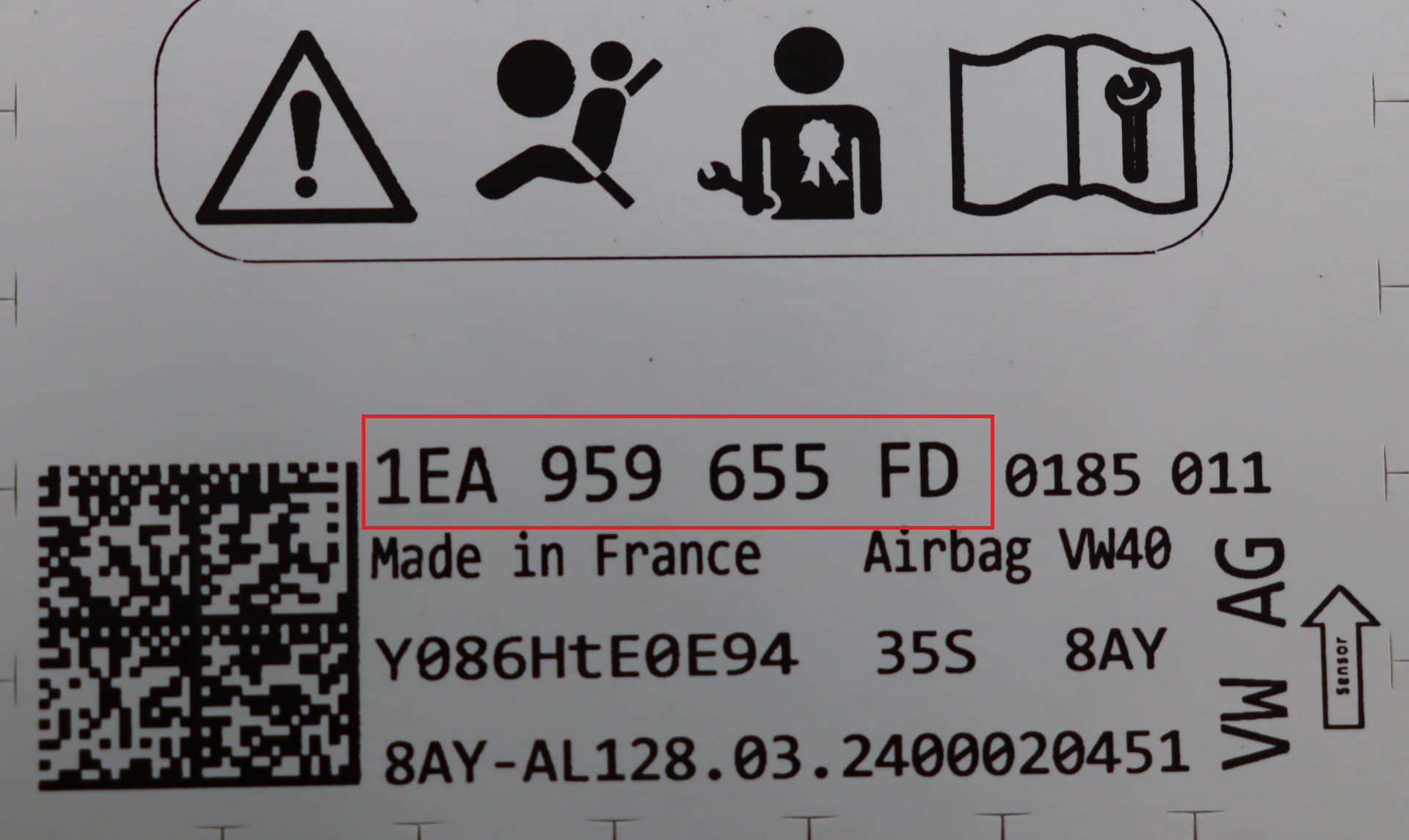 Volkswagen - ID3 v.a. 2020 Airbagmodule reparatie
